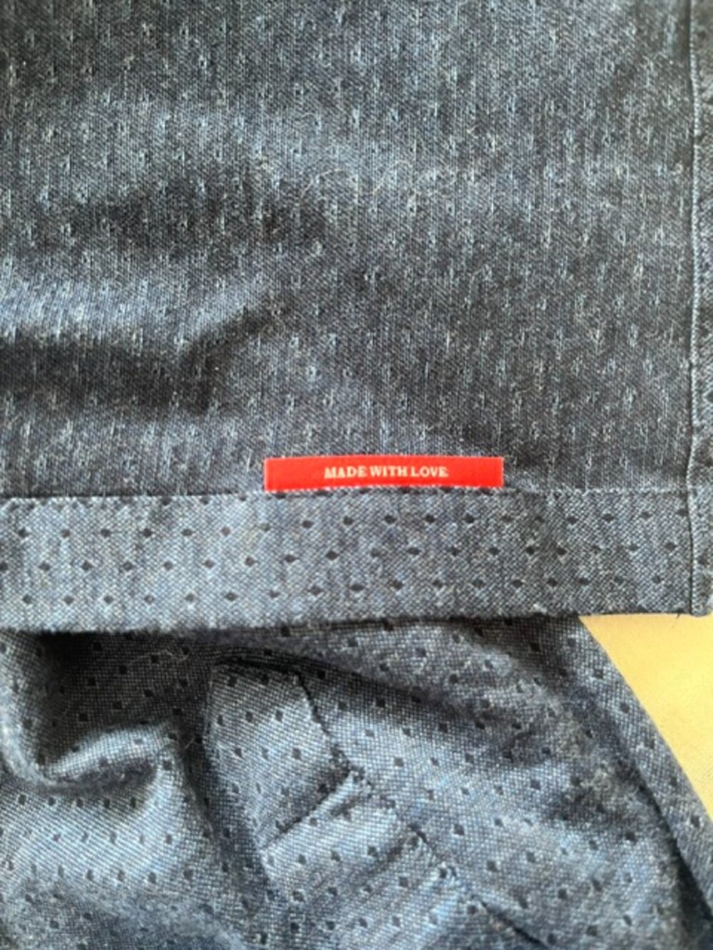 Scotch & Soda Navy Button-up in Textured Cotton | Size Large Slim - Picture 8 of 10